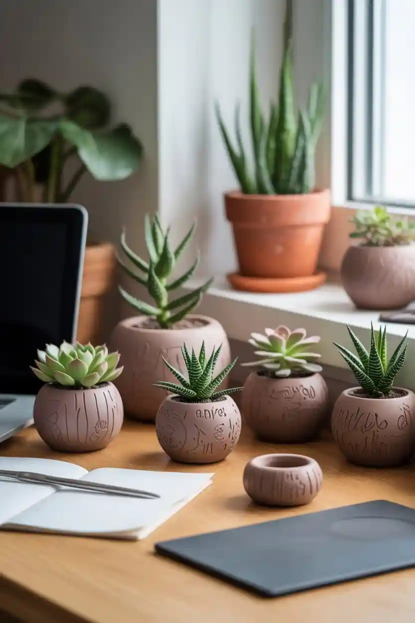 30 Polymer Clay Ideas for Jewelry, Decor, and Gifts 13 Polymer Clay Miniature Plant Pots for Desk Decor