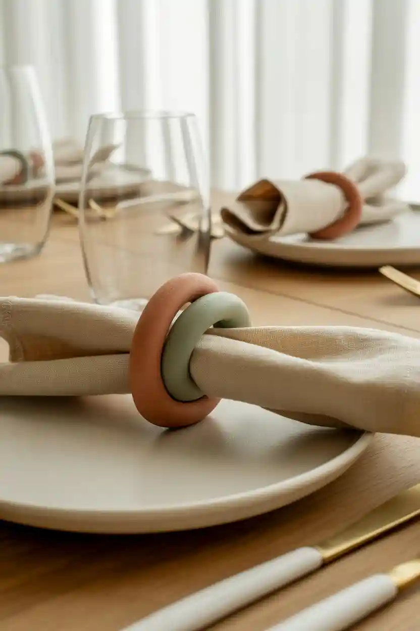 30 Polymer Clay Ideas for Jewelry, Decor, and Gifts 24 Polymer Clay Napkin Rings for Table Styling