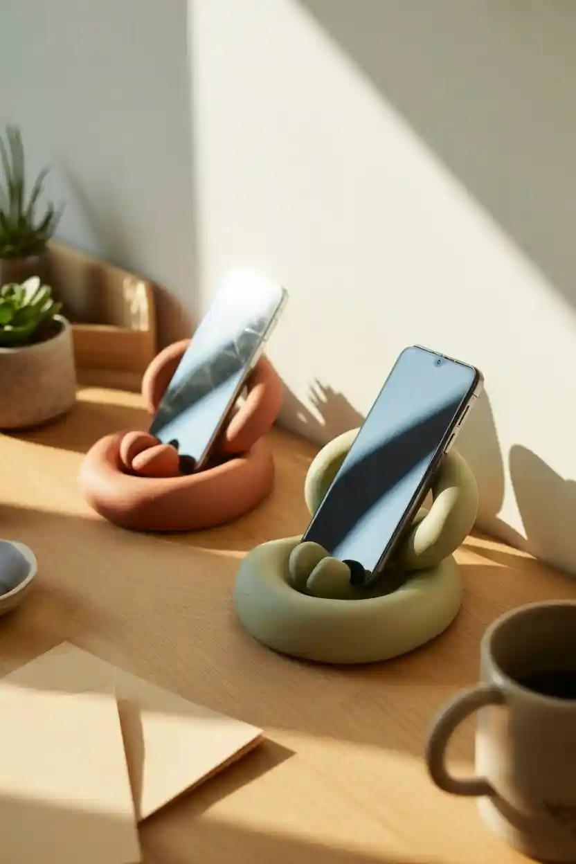 30 Polymer Clay Ideas for Jewelry, Decor, and Gifts 23 Polymer Clay Phone Stand Decor Pieces