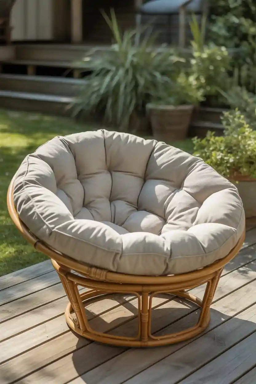 26 Upcycled Chair Ideas 25 Repurpose Papasan Chair Cushions for Outdoor Lounging