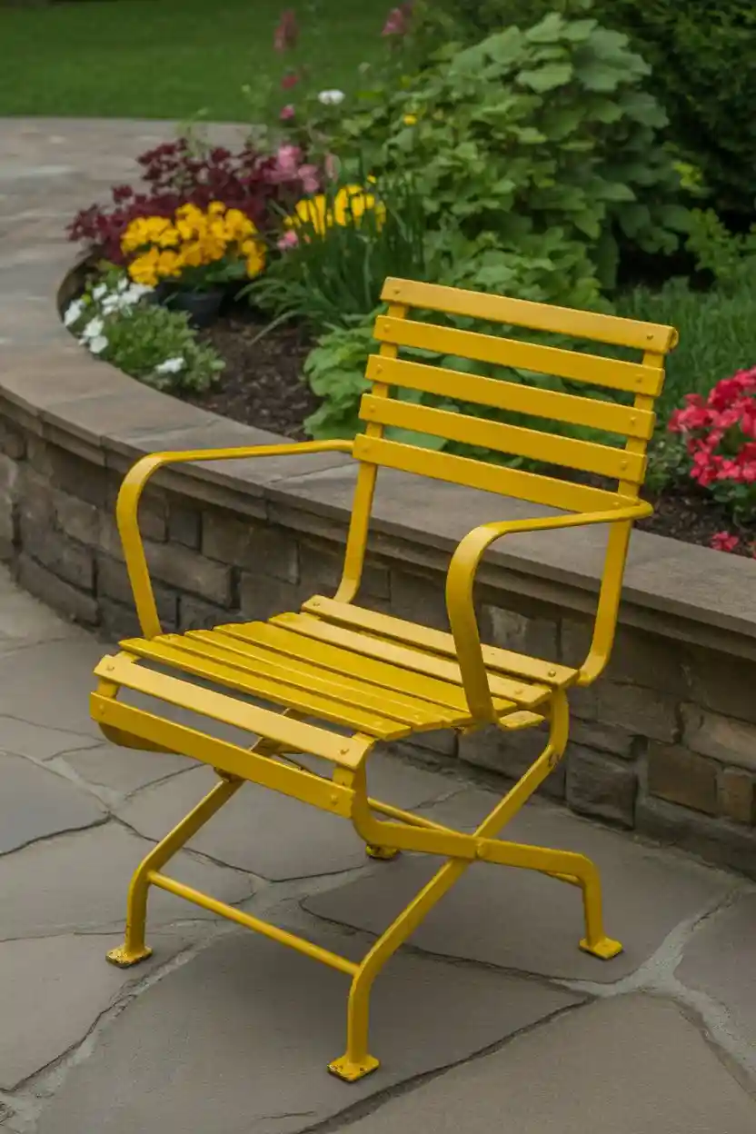 26 Upcycled Chair Ideas 22 Repurposed Metal Chairs with Rust Removal and Colorful Paint