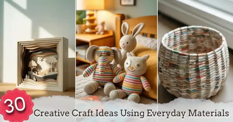 30 Creative Craft Ideas Using Everyday Materials