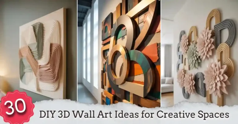 30 DIY 3D Wall Art Ideas for Creative Spaces