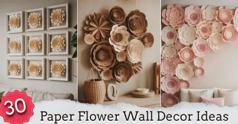 30 Paper Flower Wall Decor Ideas for Soft Rooms