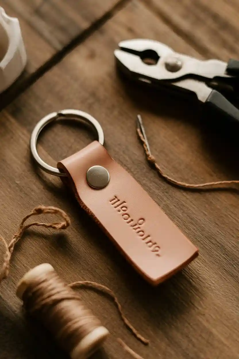 30 Affordable Handmade Gift Ideas 4 Handmade Leather Keychain