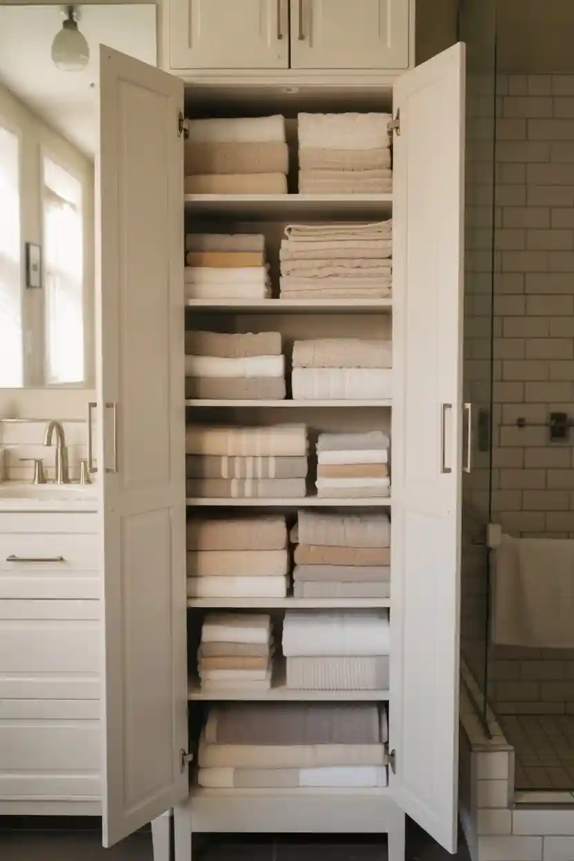 30 Bathroom Storage and Organization Ideas 31 Linen Cabinet Storage