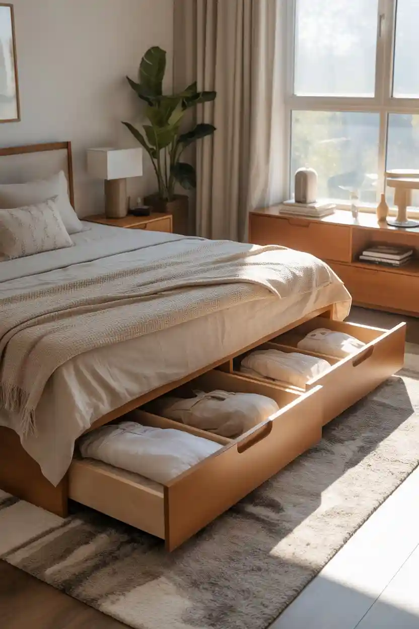 Platform Bed with Storage