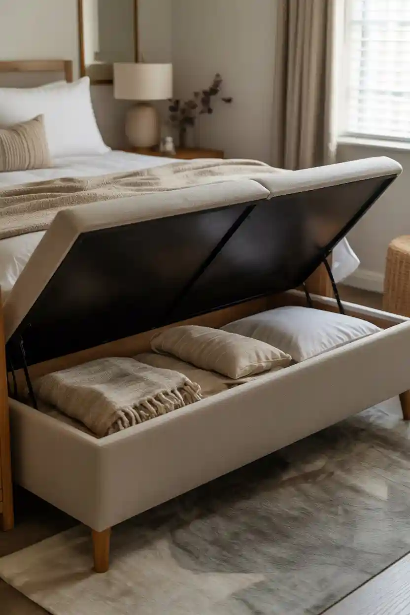 Storage Bench at the End of the Bed