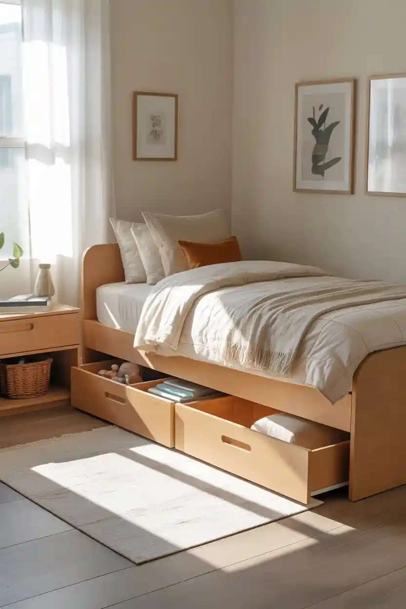 Twin Bed with Under Storage