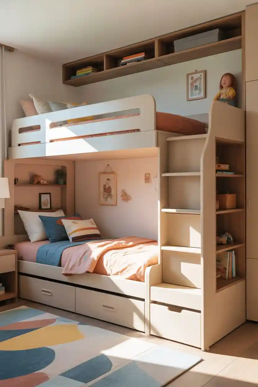 Twin Storage Bunk Bed
