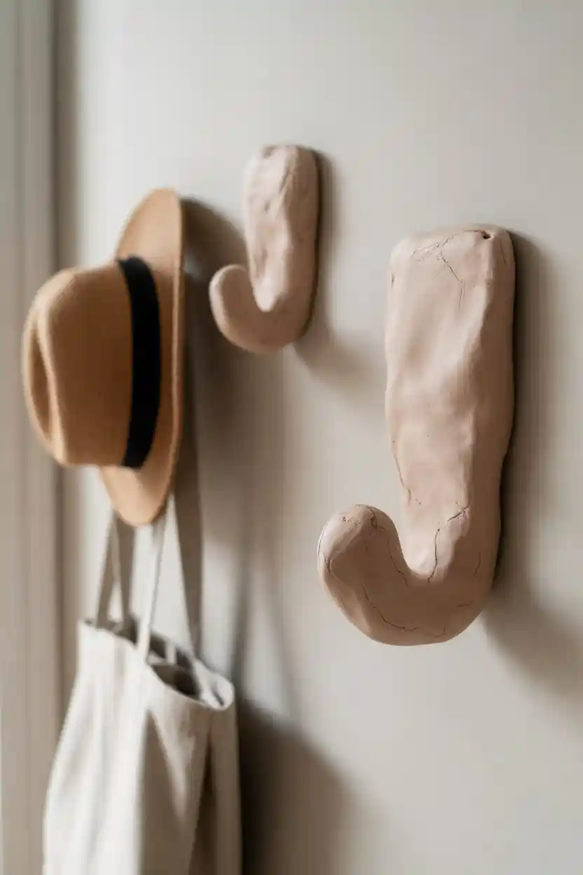 30 Weekend Craft Project Ideas 9 Clay Wall Hooks Craft Project