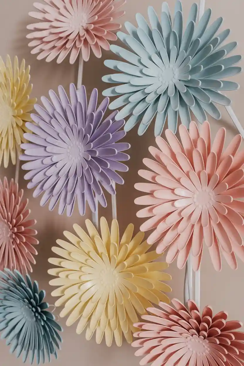 30 Creative Craft Ideas Using Everyday Materials 17 Creative Plastic Spoon Flower Art