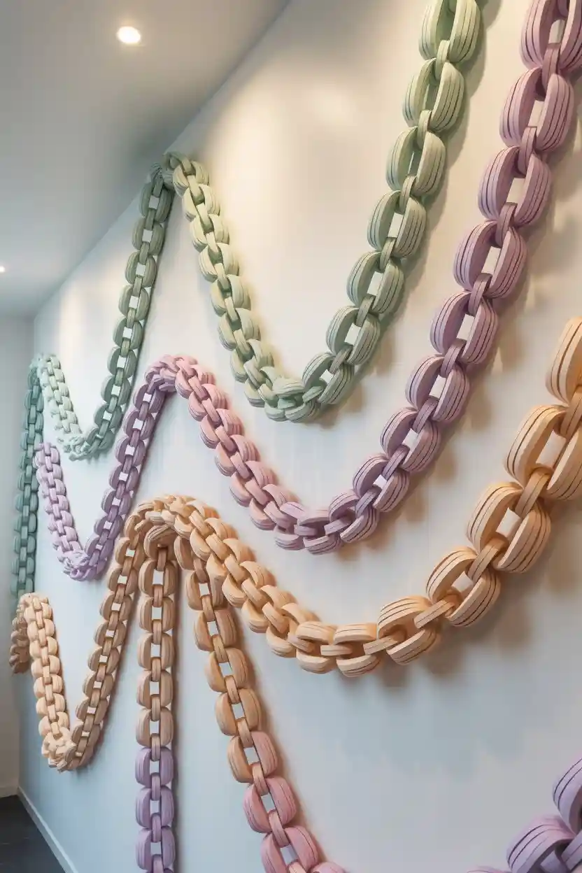 30 Creative Craft Ideas Using Everyday Materials 29 Creative Paper Chain Wall Installations