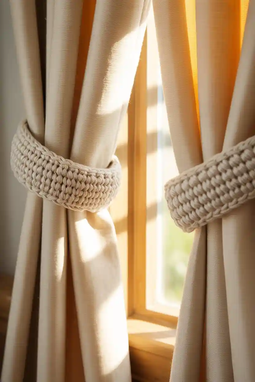 30 Free Crochet Pattern Ideas for Home Decor 25 Crochet Decorative Curtain Tiebacks