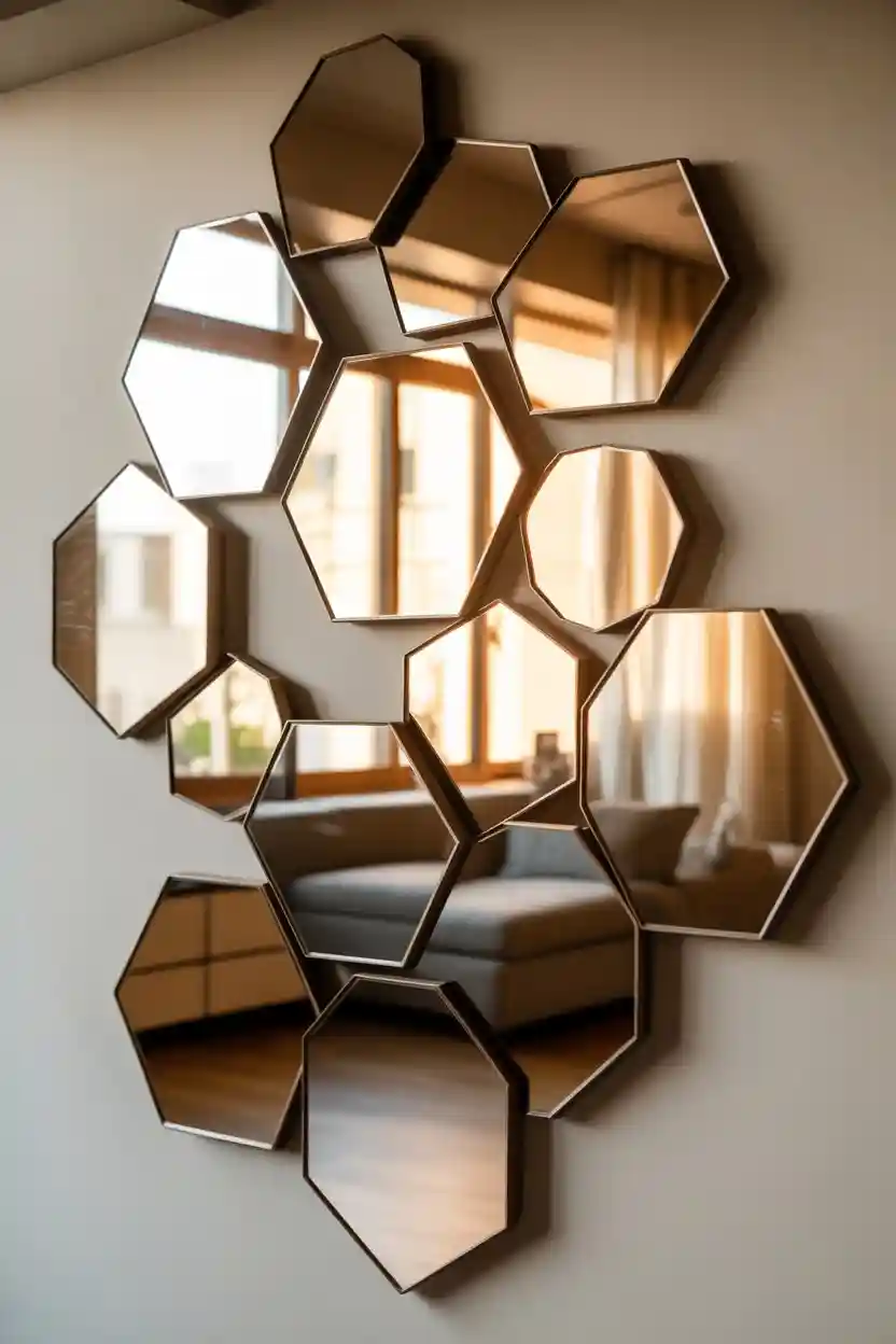 Layered Mirror 3D Wall Art Design