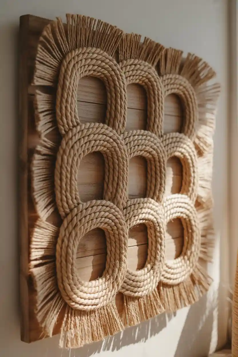 Rope Pattern 3D Wall Art Design