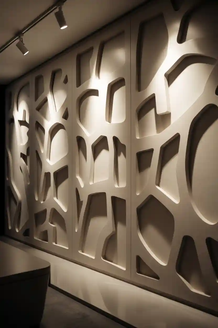 Shadow-Focused 3D Light Panel Art