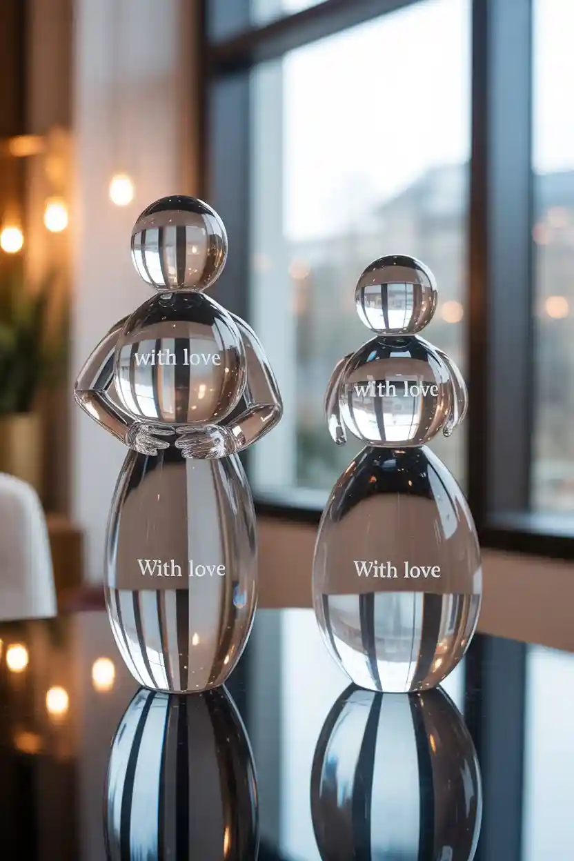 Engraved Crystal Figurines
