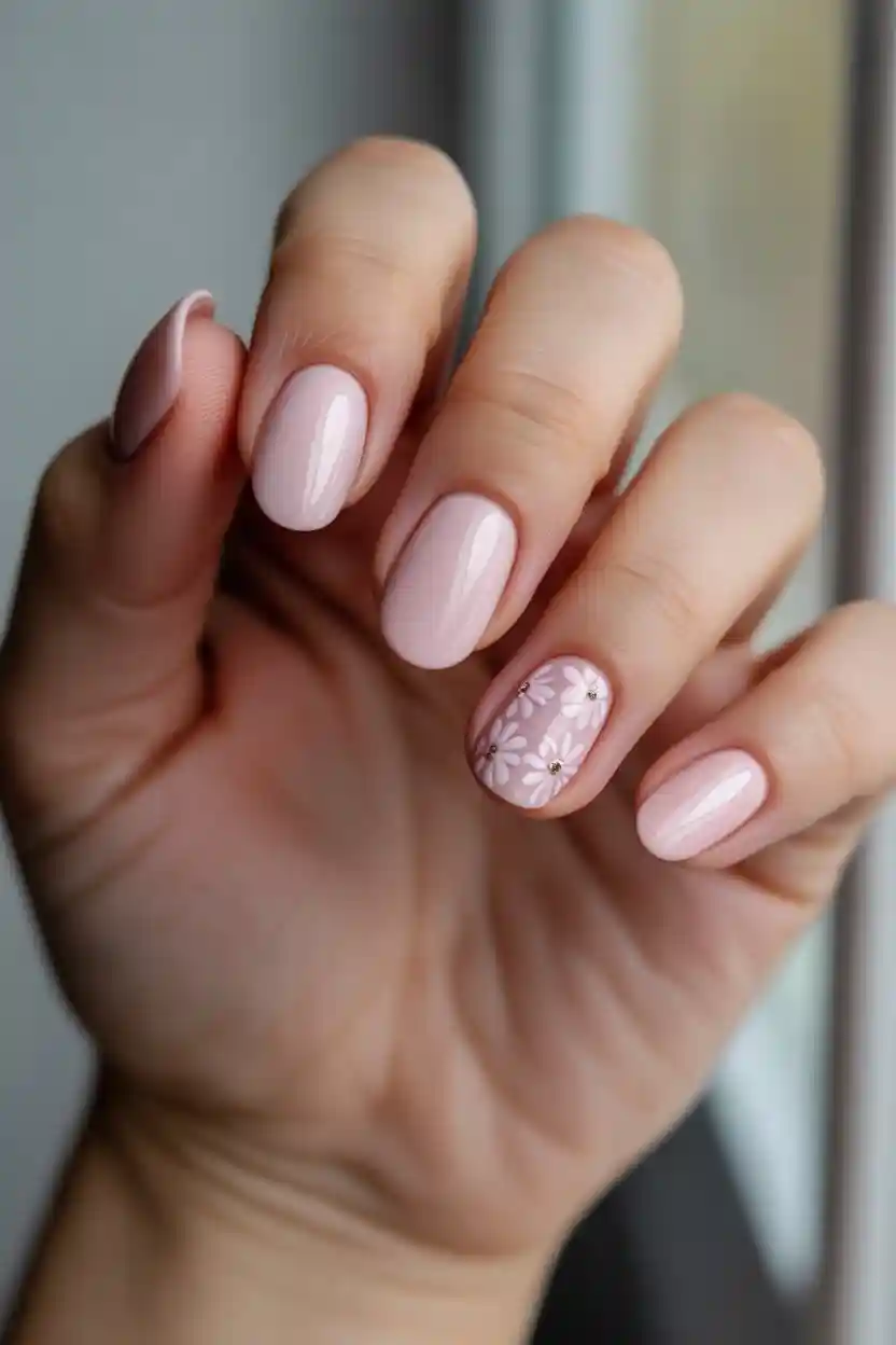 30 Pastel Long Nail Ideas 18 Pastel Floral Accent Nails