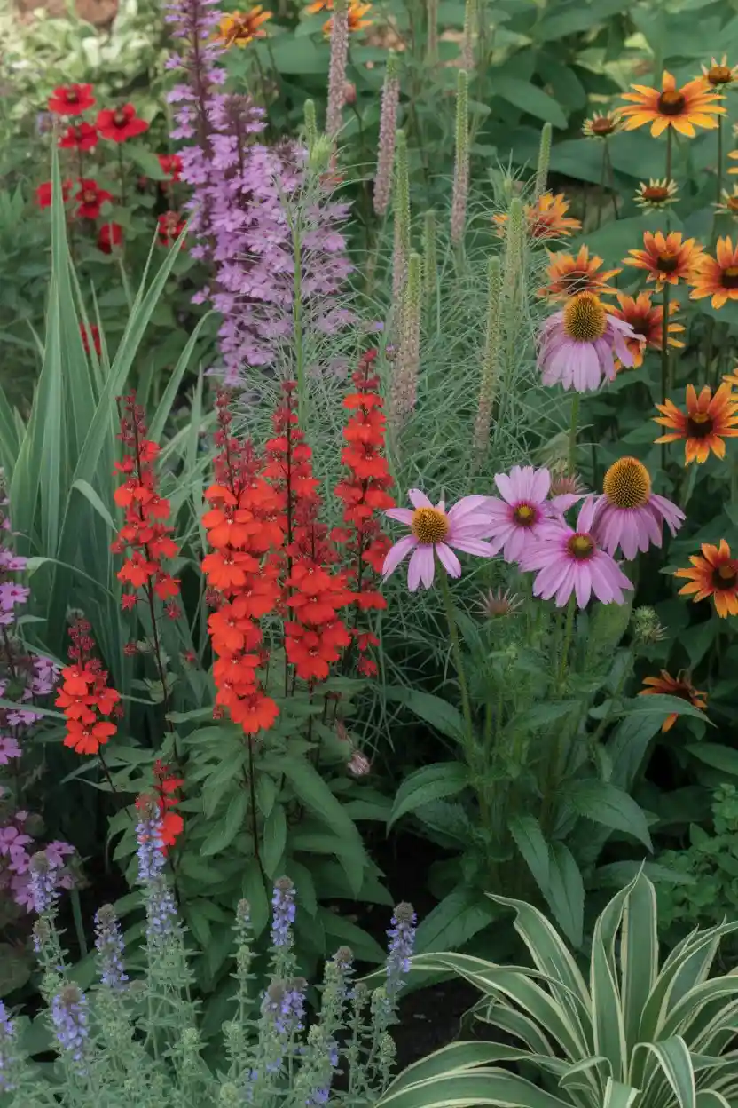 30 Perennial Flower Bed Ideas 5 Bold Color Contrast Bed