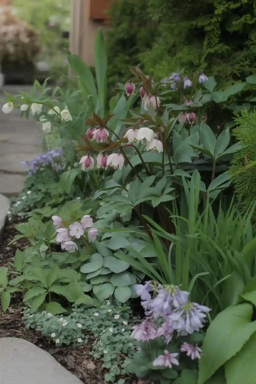 30 Perennial Flower Bed Ideas 22 Shade-Friendly Woodland Edge Bed