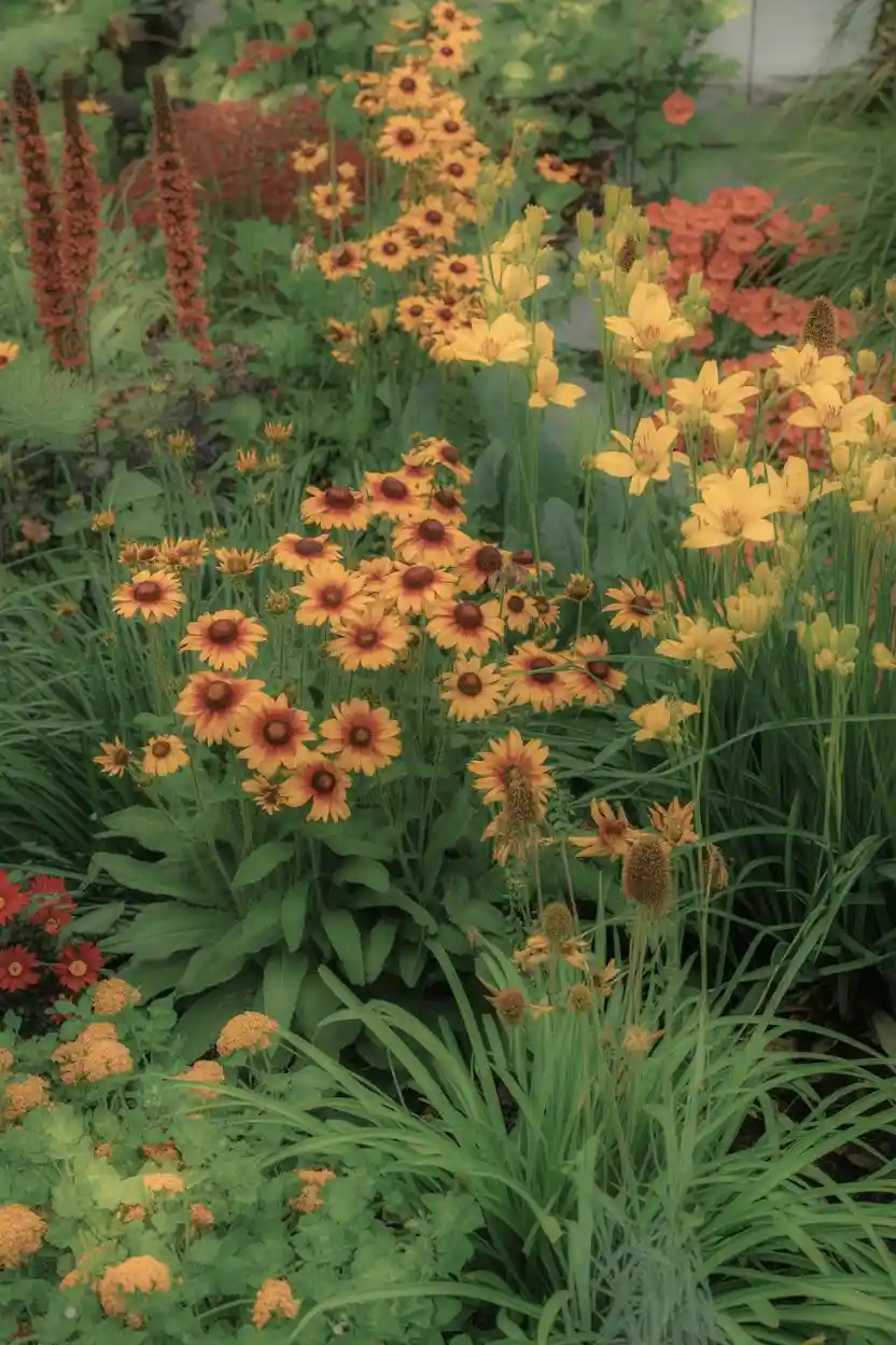 30 Perennial Flower Bed Ideas 21 Summer Sunset Harmony Bed