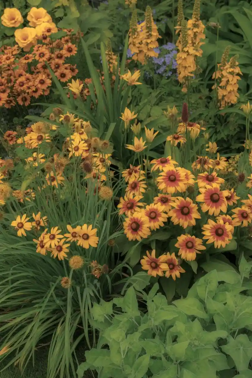 30 Perennial Flower Bed Ideas 29 Sunset-Inspired Summer Bed
