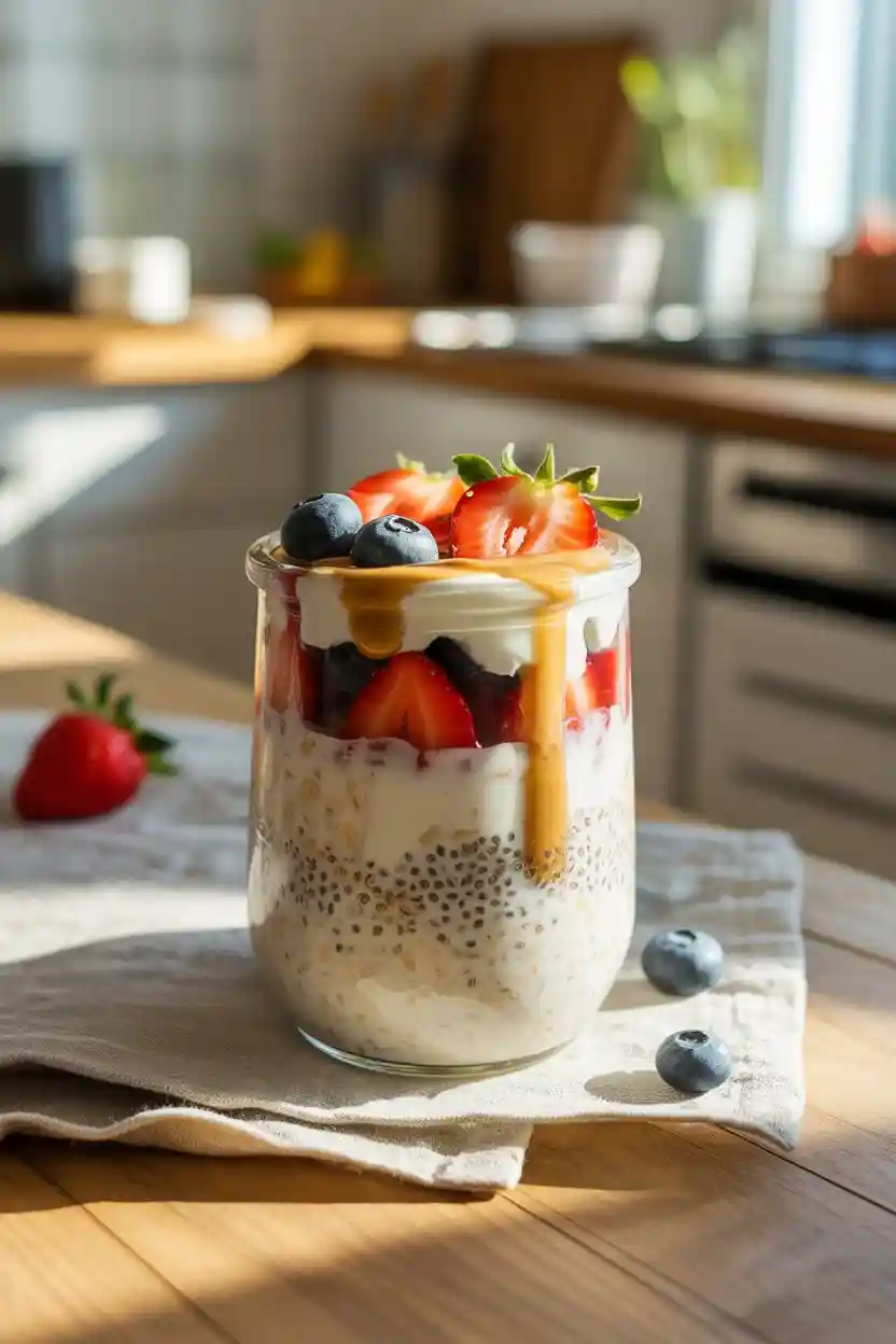 30 Protein-Packed Breakfast Meal Ideas 2 Protein-Packed breakfast Overnight Oats with Greek Yogurt