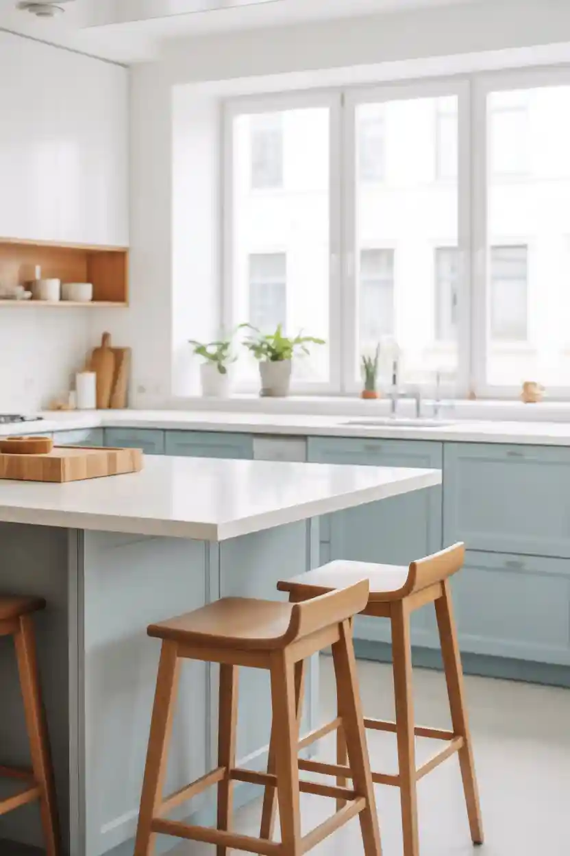 Blue Accent Cabinets