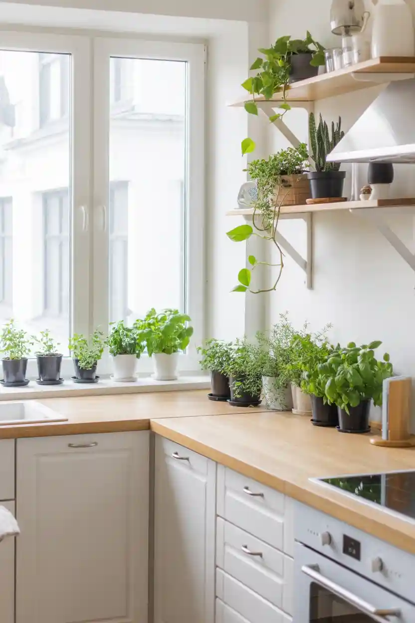 Green Plants for Fresh Contrast