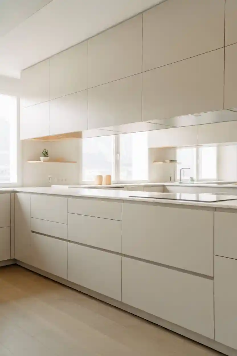 Handle less Cabinets for Sleek Finish