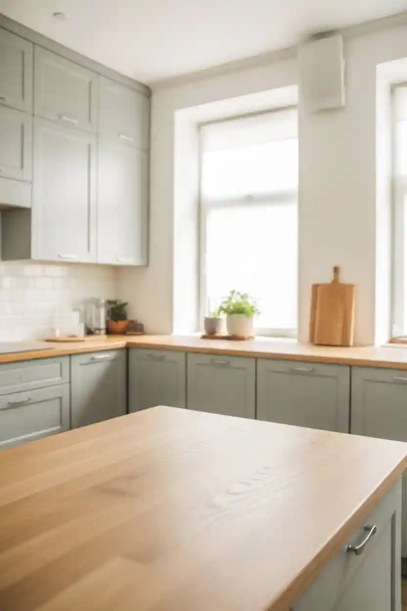 Soft Grey Cabinet Accents