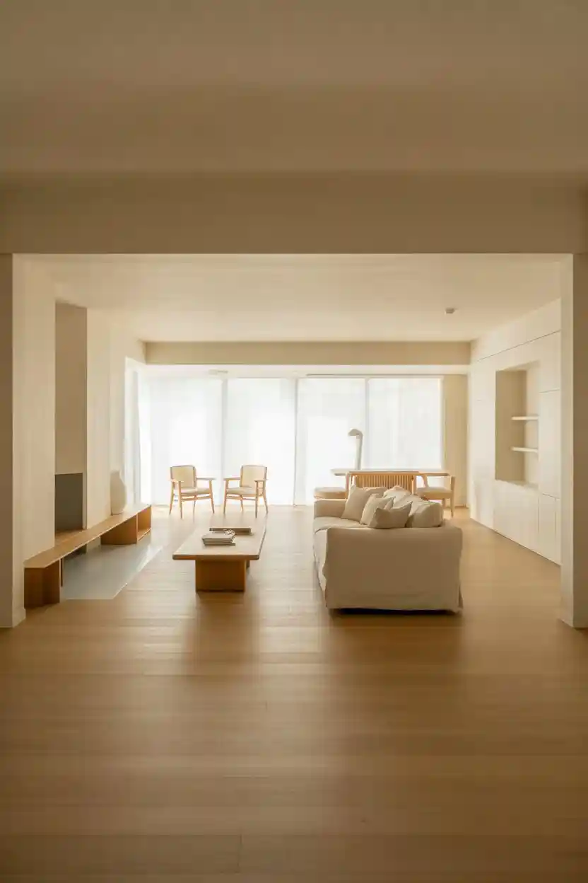 30 Scandinavian Living Room Decor Ideas 27 Scandinavian Living Hall with Open Flow