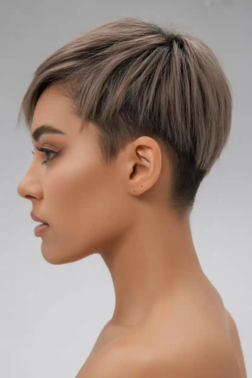 Short Haircut with Clean Nape