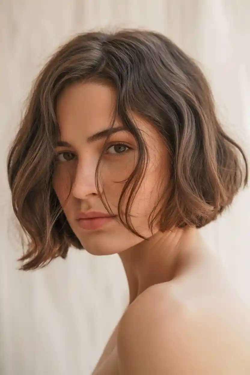 Short Haircut with Natural Texture