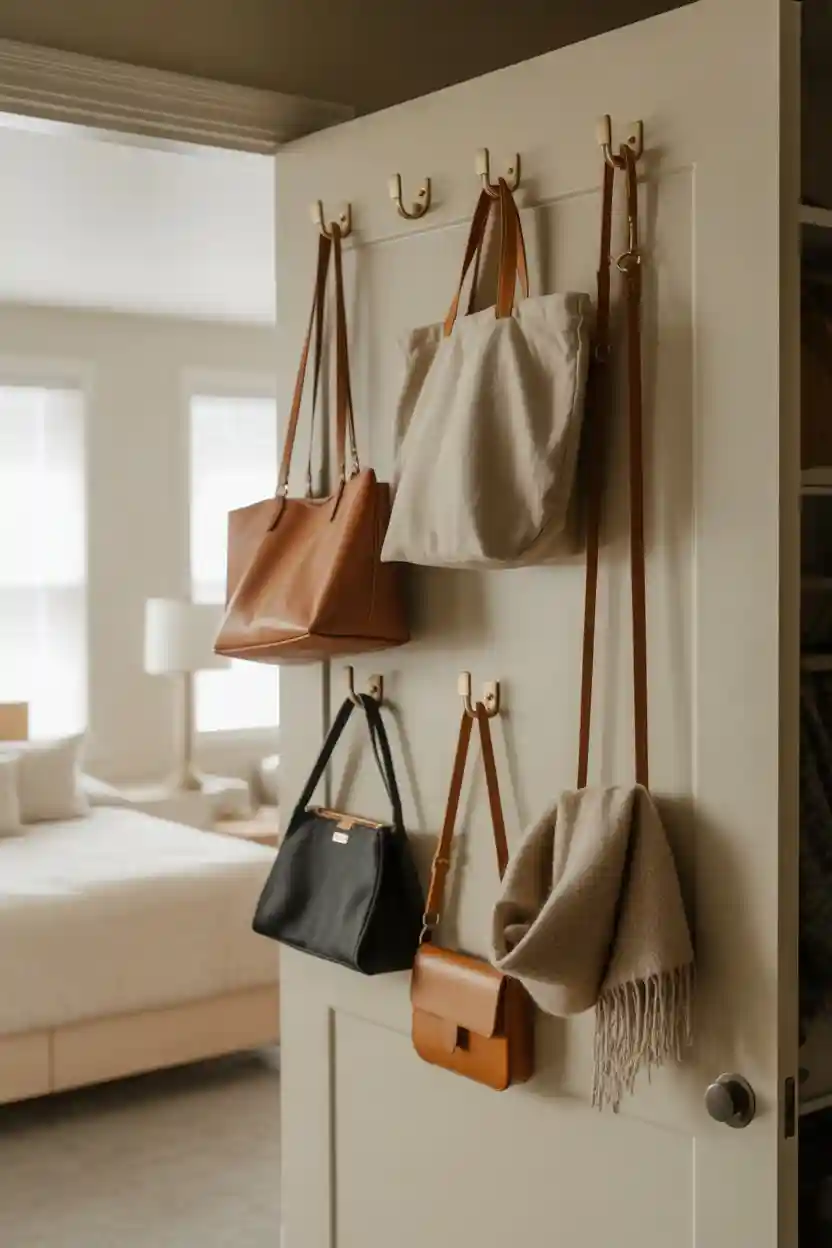 30 Small Apartment Storage Ideas 27 Closet Door Hooks