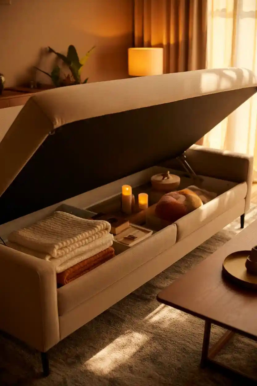30 Small Apartment Storage Ideas 22 Hidden Sofa Storage