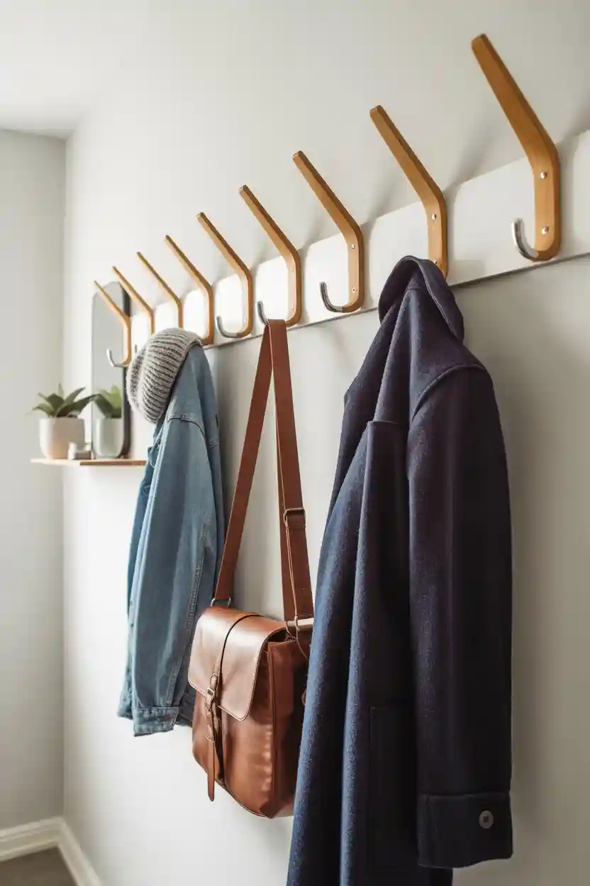 30 Small Apartment Storage Ideas 15 Wall Hooks System