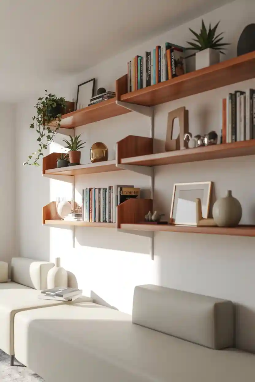 30 Small Apartment Storage Ideas 3 Wall-Mounted Floating Shelves