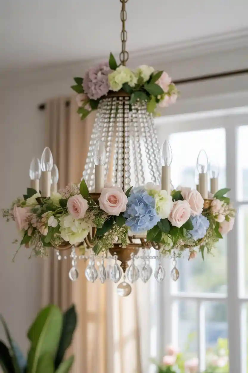 Floral Chandelier Accent