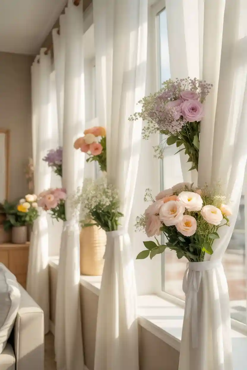 Fresh Floral Curtain Tiebacks