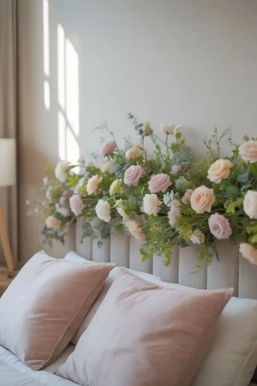 Fresh Floral Headboard Accent