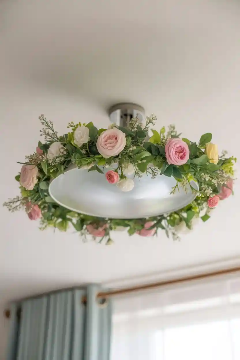 Fresh Floral Light Fixture Accent