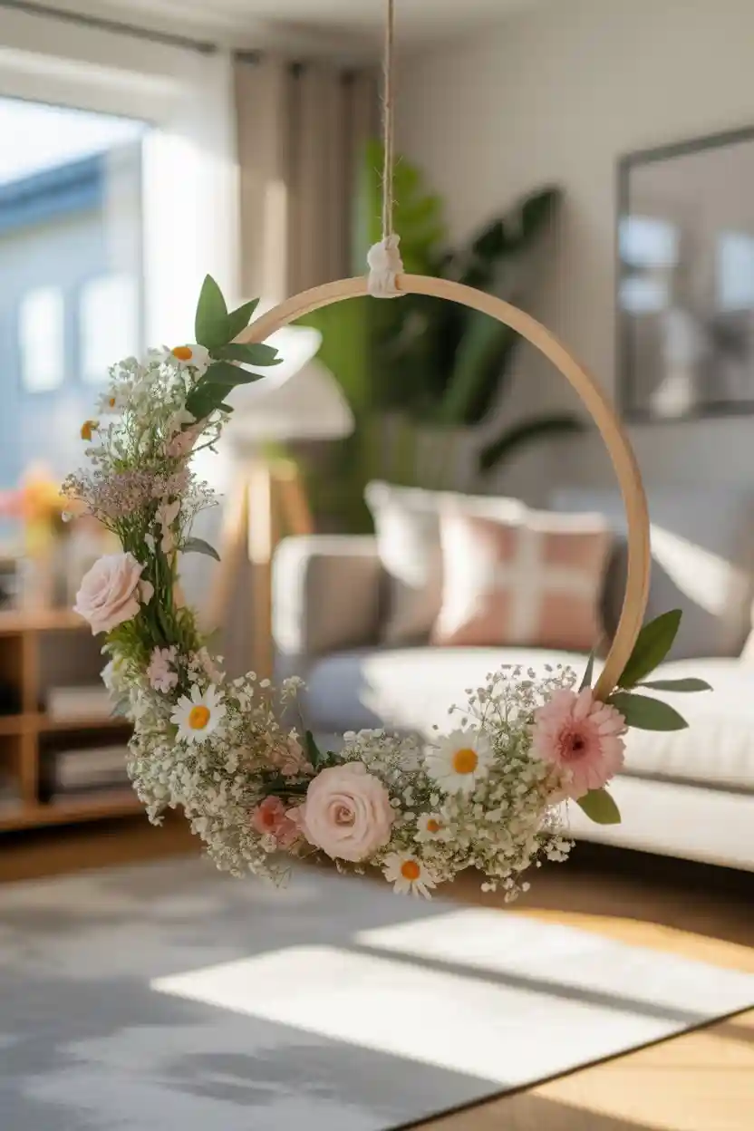 Fresh Flower Hanging Hoop