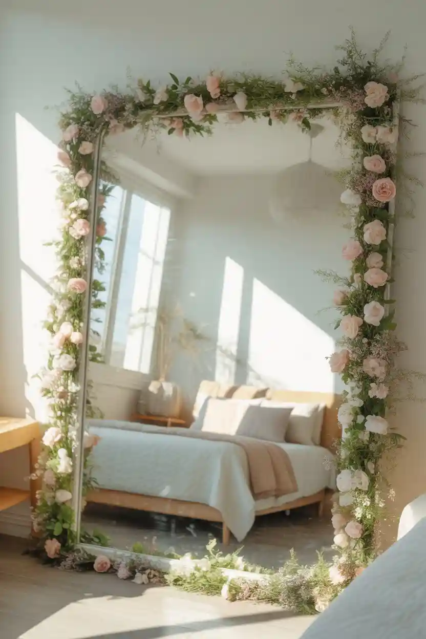 Fresh Flower Mirror Frame