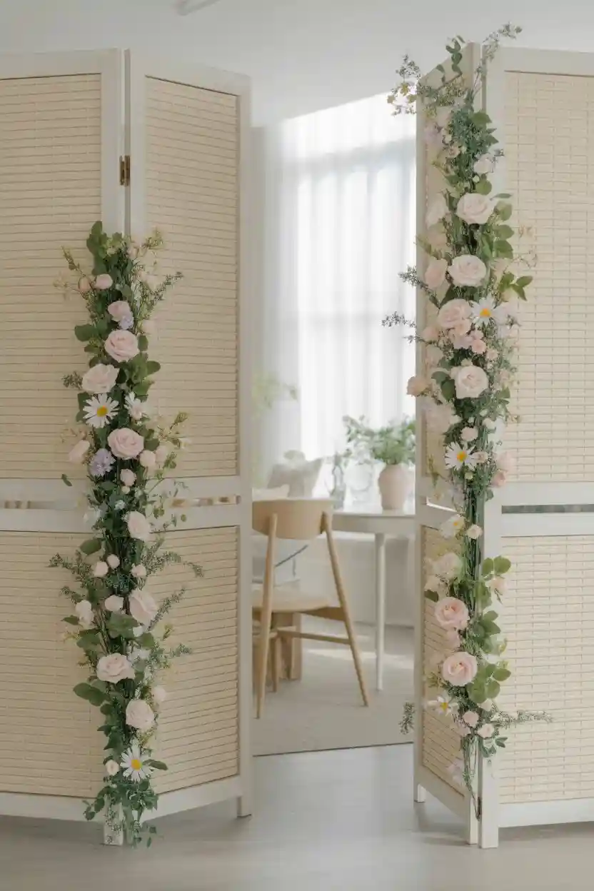Fresh Flower Room Divider Accent