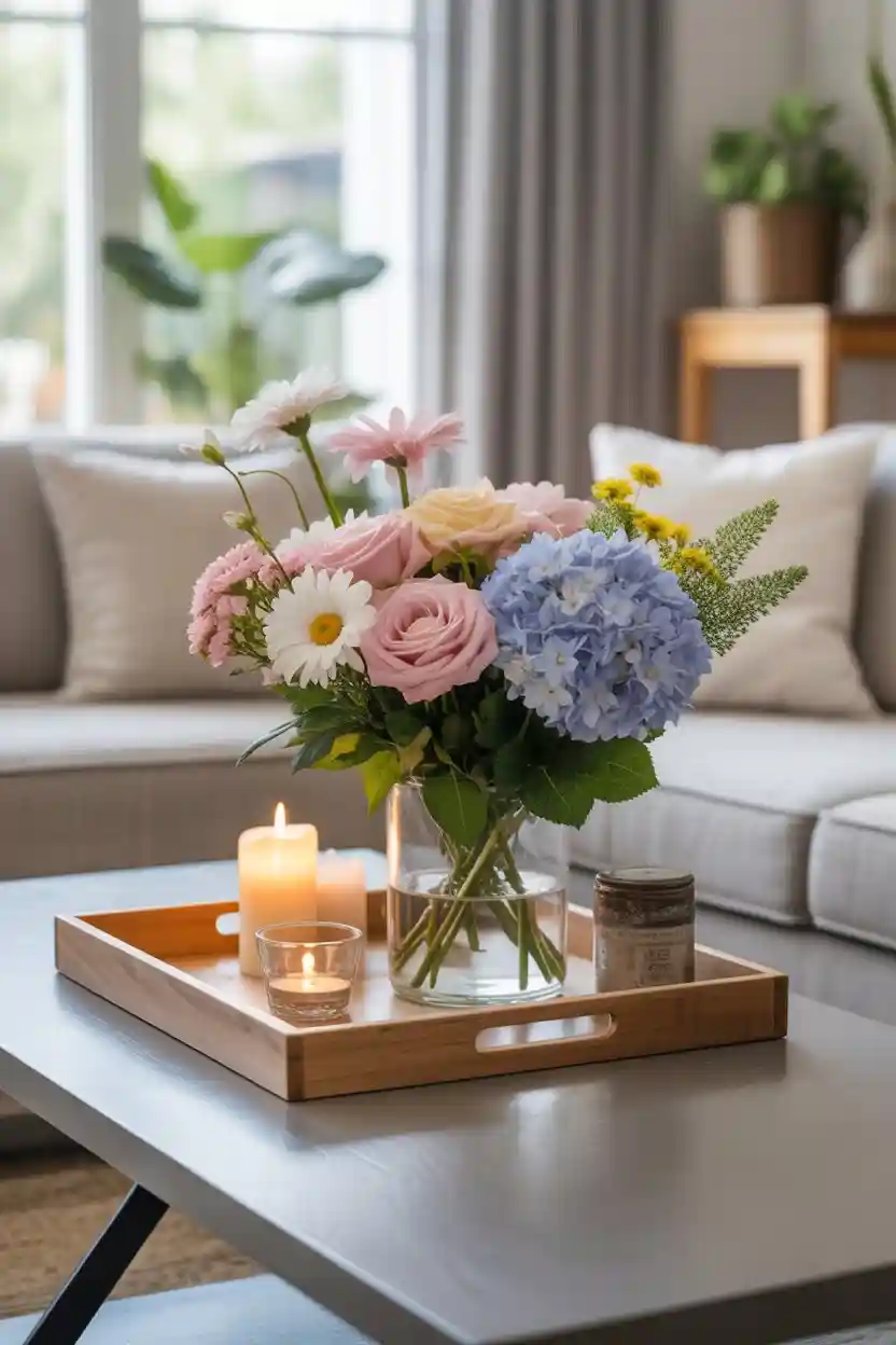 Fresh Flower Tray Display