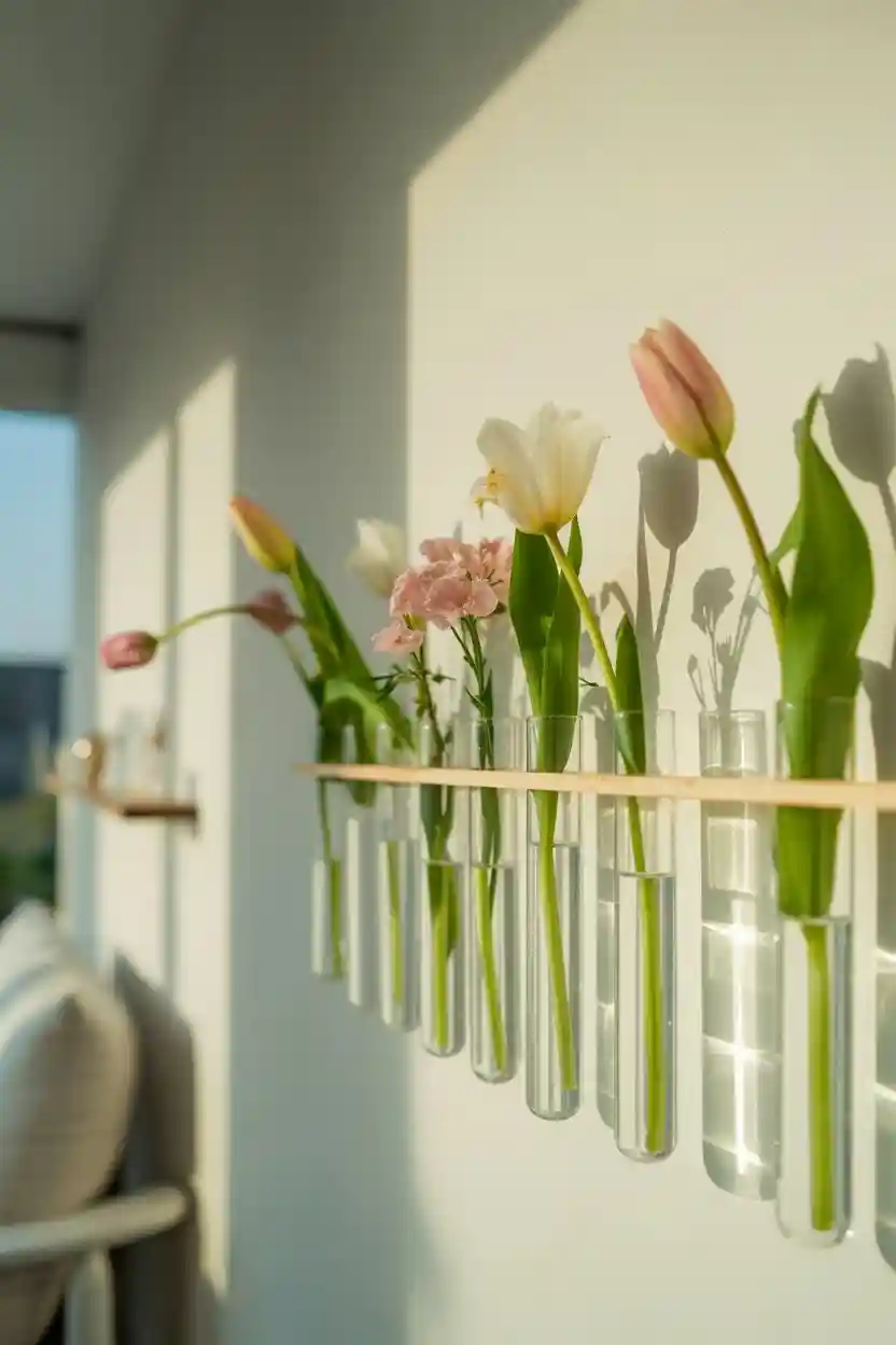 Minimalist Single Stem Wall Vases