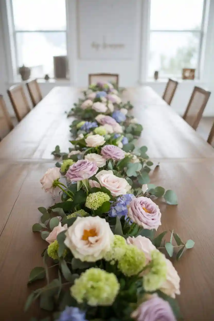 Tabletop Floral Runner Arrangement