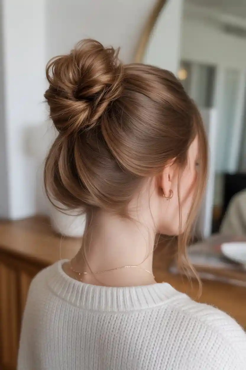 Twisted Half-Up Bun